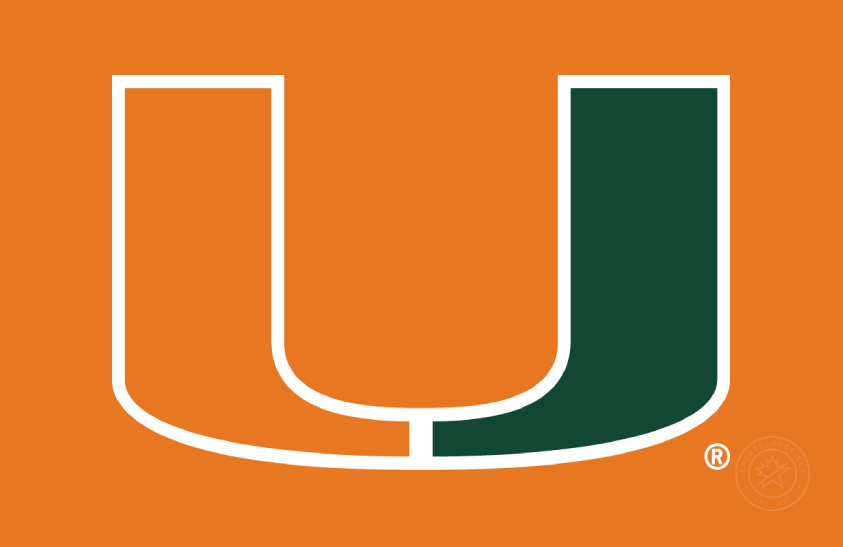 Miami Hurricanes 2024-Pres Primary Dark Logo diy iron on heat transfer